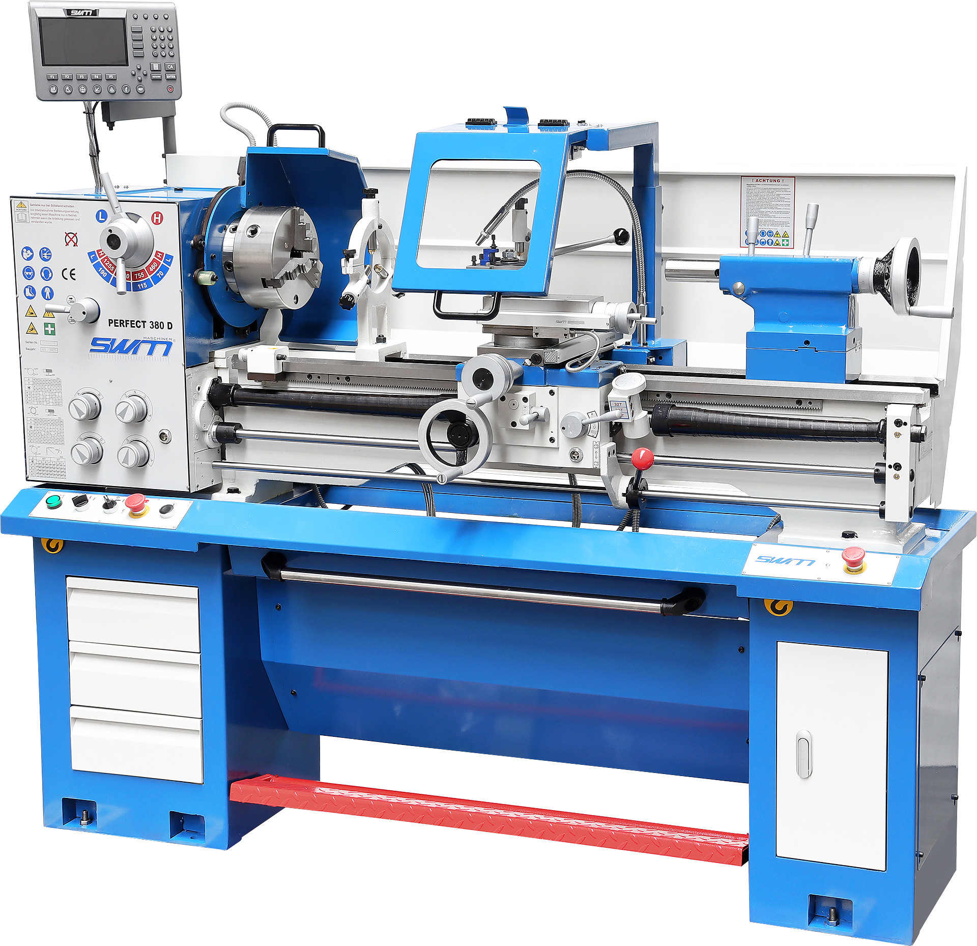 Bild von Drehmaschine mit Leit und Zugspindeleinrichtung SWM PERFECT 380D inkl. multifix
