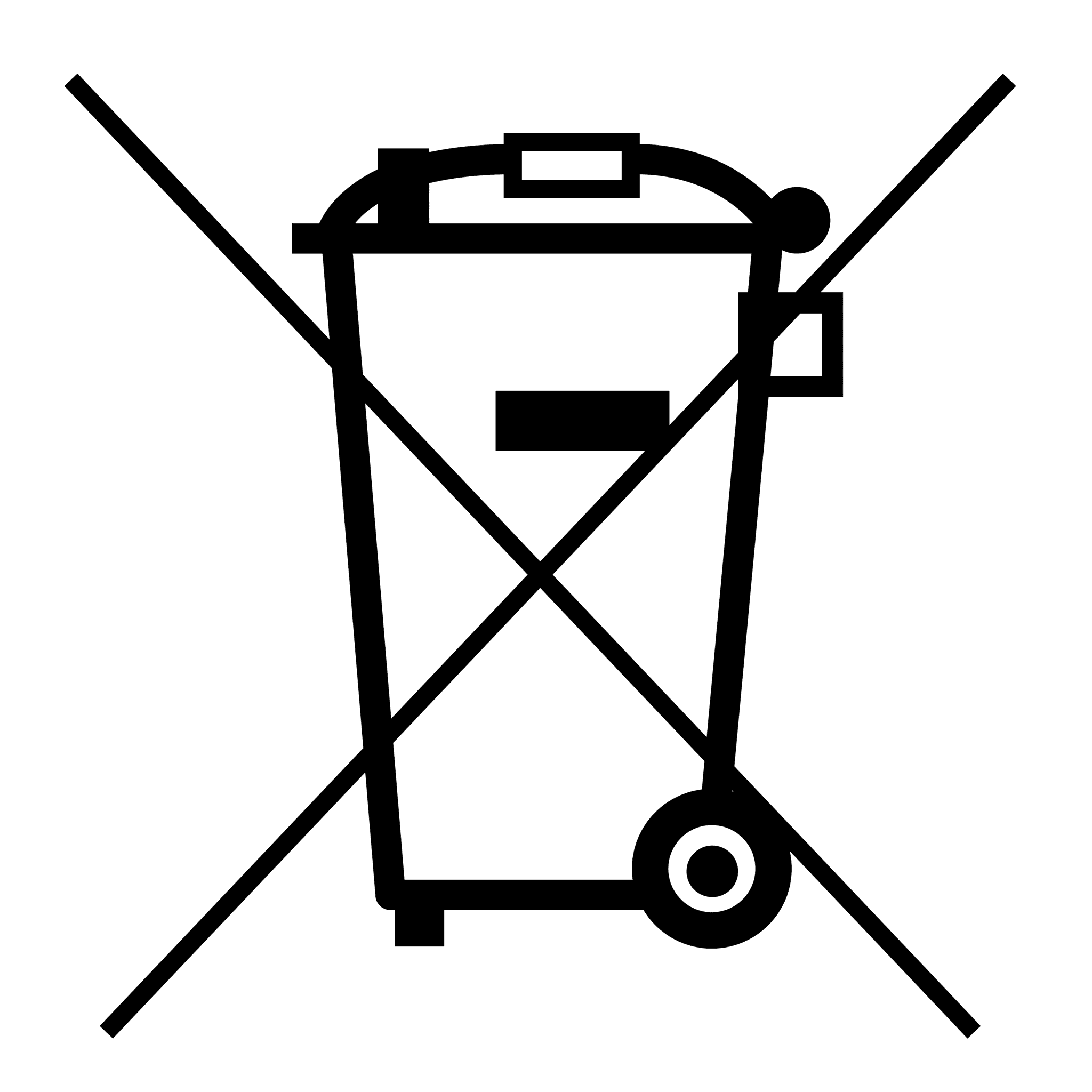 Symbol durchgestrichene Mülltonne nach Anlage 3 ElektroG