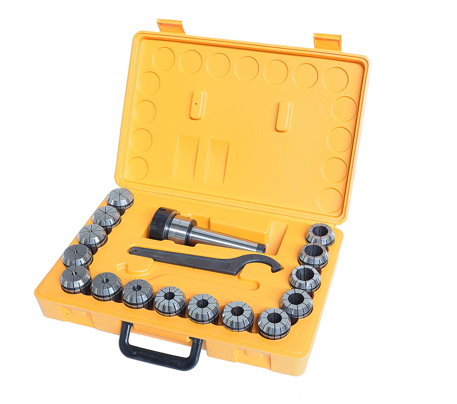 Bild von 17tlg. Spannzangenfutter Set MK4 mit ER40 Spannzangen 2-25mm im Kunststoffkoffer